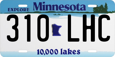MN license plate 310LHC