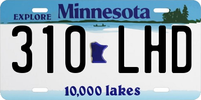 MN license plate 310LHD