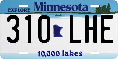 MN license plate 310LHE