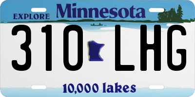 MN license plate 310LHG