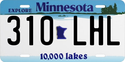 MN license plate 310LHL