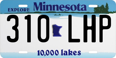 MN license plate 310LHP