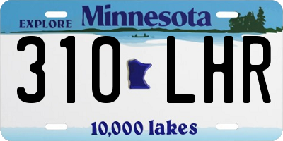 MN license plate 310LHR