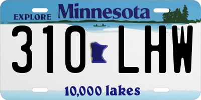 MN license plate 310LHW