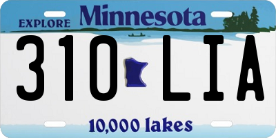 MN license plate 310LIA
