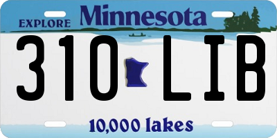 MN license plate 310LIB
