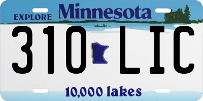 MN license plate 310LIC