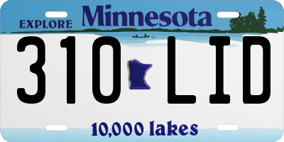 MN license plate 310LID