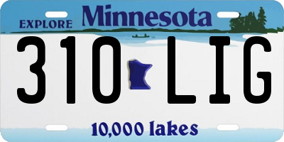 MN license plate 310LIG