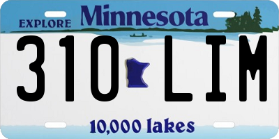 MN license plate 310LIM