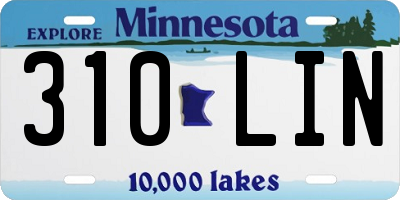 MN license plate 310LIN