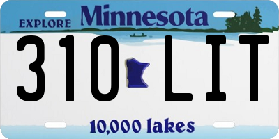 MN license plate 310LIT