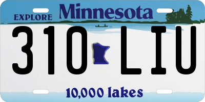 MN license plate 310LIU