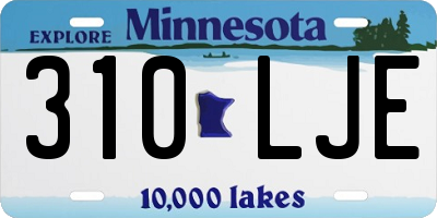 MN license plate 310LJE
