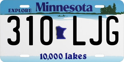 MN license plate 310LJG