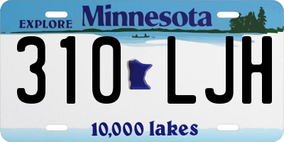 MN license plate 310LJH