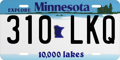 MN license plate 310LKQ