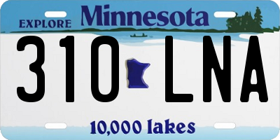 MN license plate 310LNA