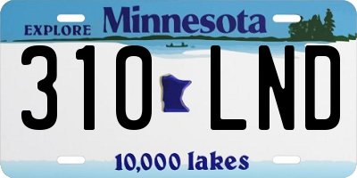 MN license plate 310LND