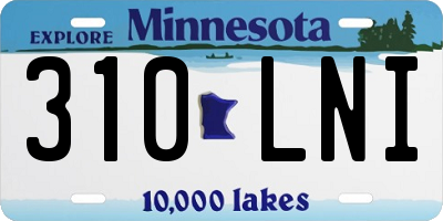 MN license plate 310LNI