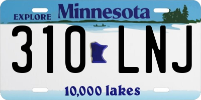 MN license plate 310LNJ