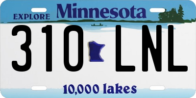 MN license plate 310LNL