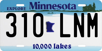 MN license plate 310LNM