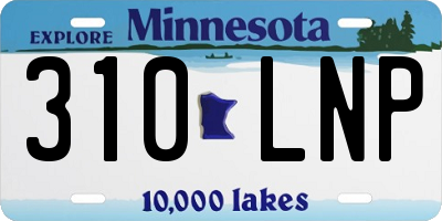 MN license plate 310LNP