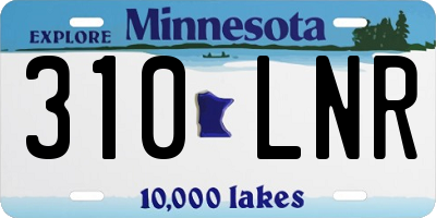 MN license plate 310LNR