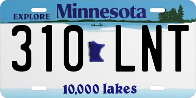 MN license plate 310LNT