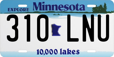 MN license plate 310LNU