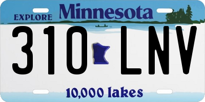 MN license plate 310LNV