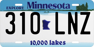 MN license plate 310LNZ