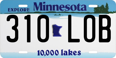 MN license plate 310LOB