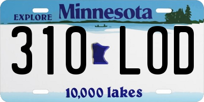 MN license plate 310LOD