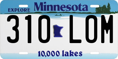 MN license plate 310LOM