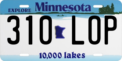 MN license plate 310LOP