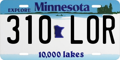 MN license plate 310LOR
