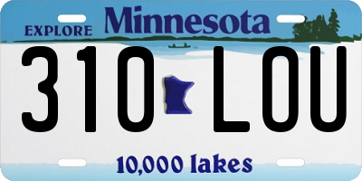 MN license plate 310LOU