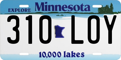 MN license plate 310LOY