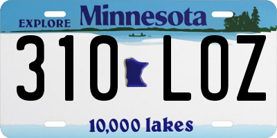 MN license plate 310LOZ