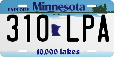MN license plate 310LPA