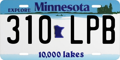 MN license plate 310LPB