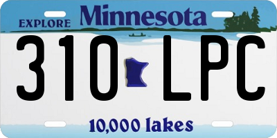 MN license plate 310LPC