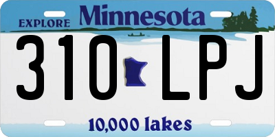 MN license plate 310LPJ