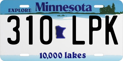MN license plate 310LPK