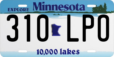 MN license plate 310LPO