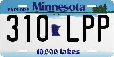 MN license plate 310LPP