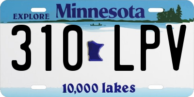 MN license plate 310LPV