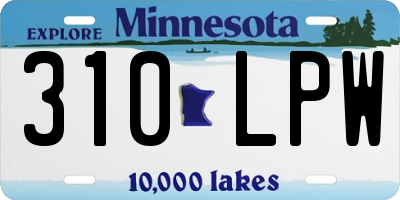 MN license plate 310LPW